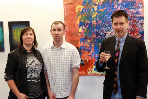 Shaun O'Riordan, Joanne Ridley and Stuart Shepherd at the opening of 
