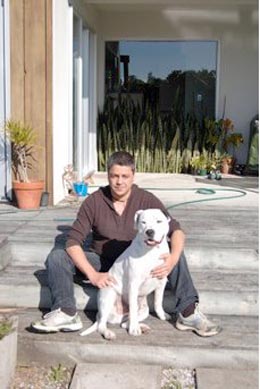 Brody Runga and his dog, Ice