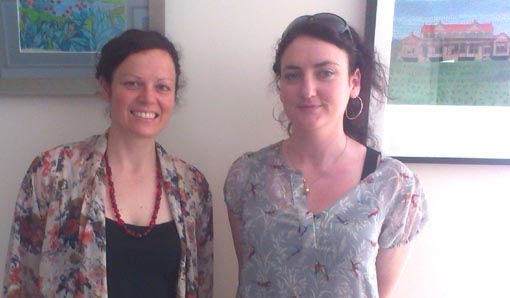 Claire Noble, Community Development Co-ordinator, Arts Access Aotearoa, with Bridget Donoghue, Way Out West