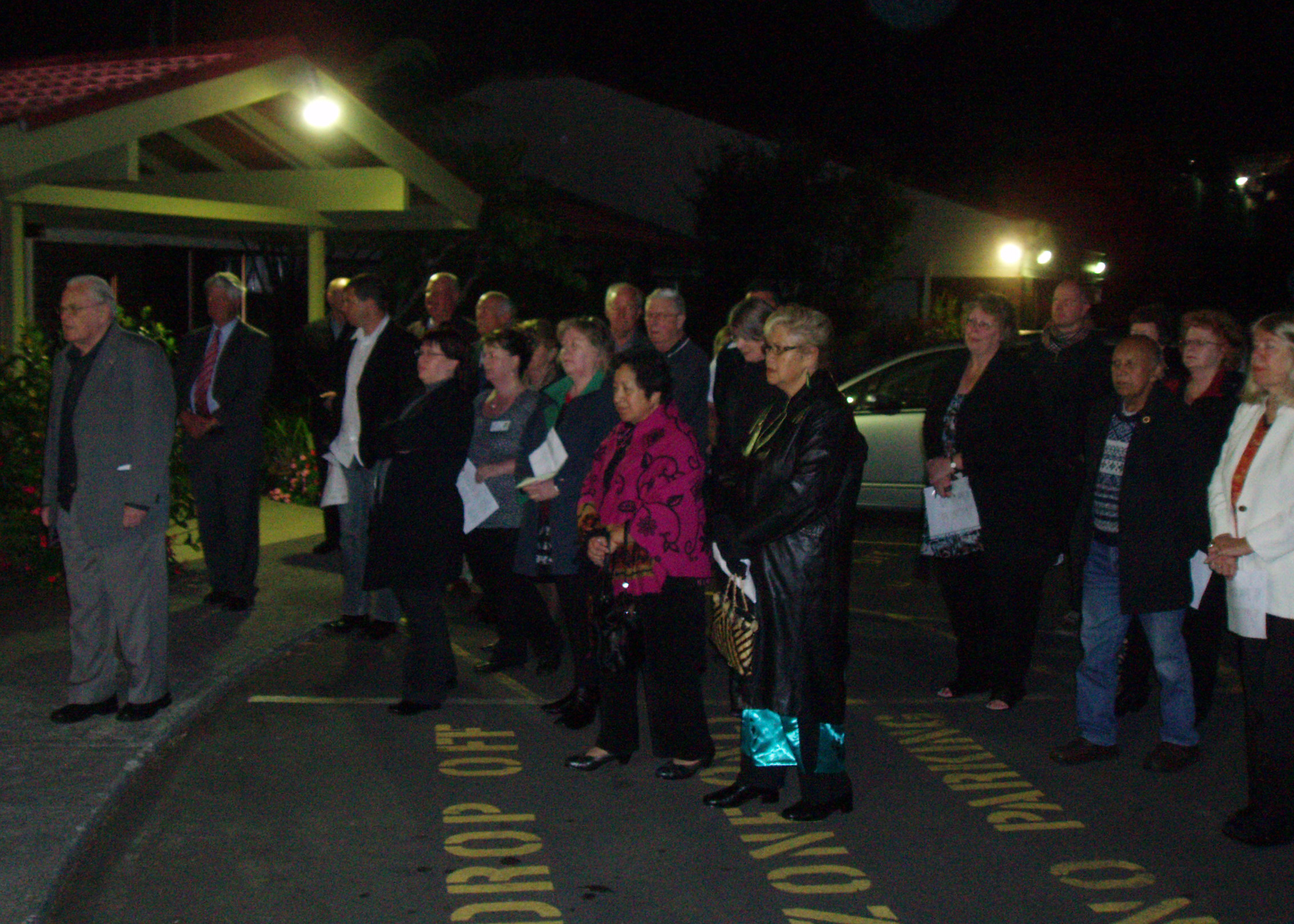 The dawn ceremony at North Shore Hospice to bless the works
