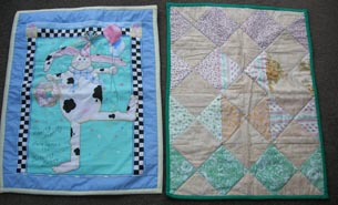Two quilts made for the neonatal ward at Middlemore Hospital