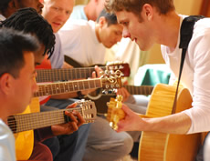 Musician Ben Hughes teaches music in a British prison