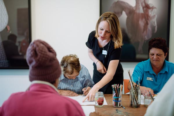 Artists at Connect the Dots studio