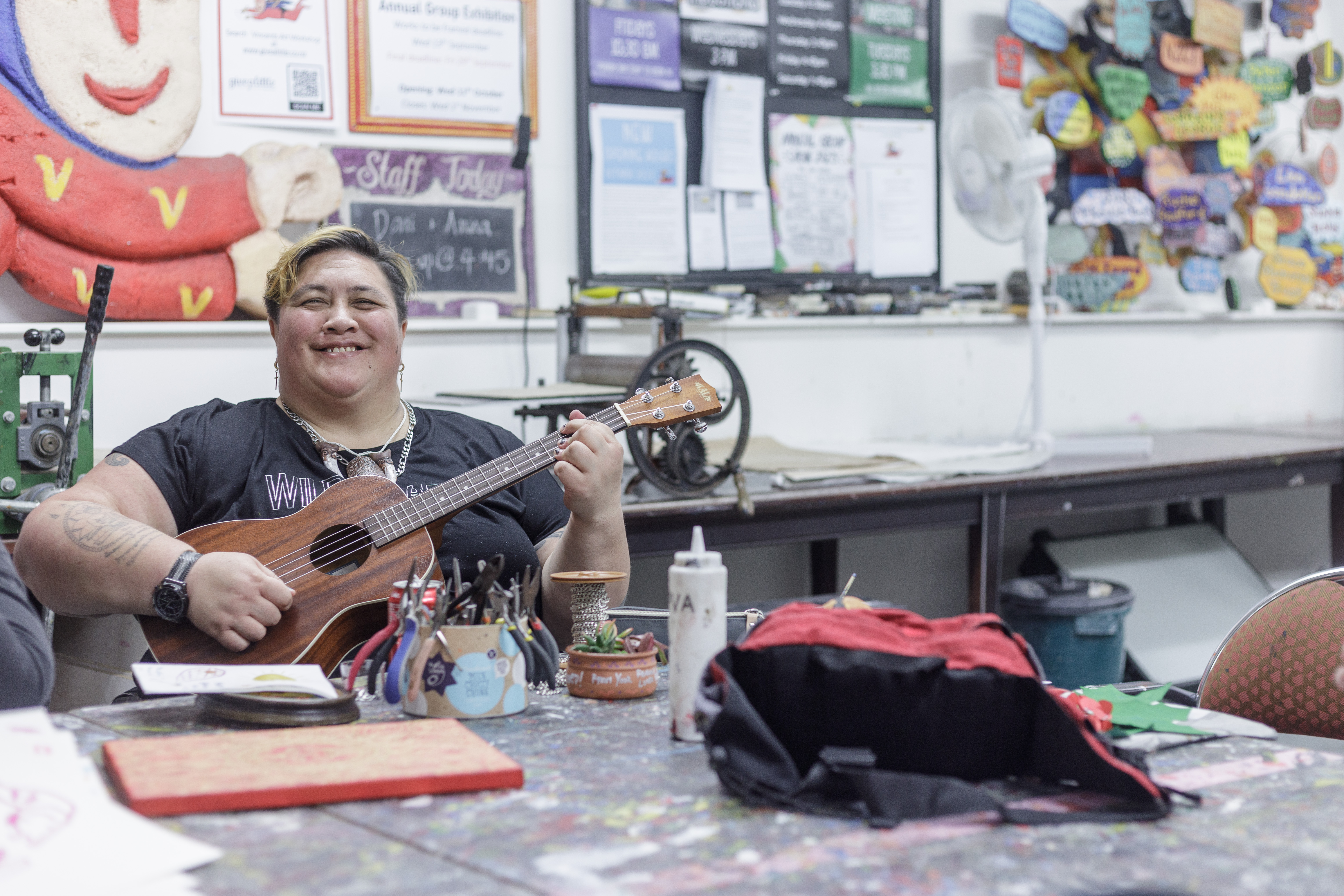 Ash Gibson at Vincents Art Workshop