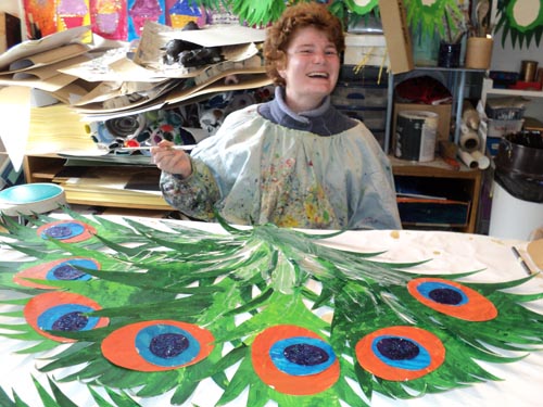 An artist at Ranfurly Care Society in Auckland