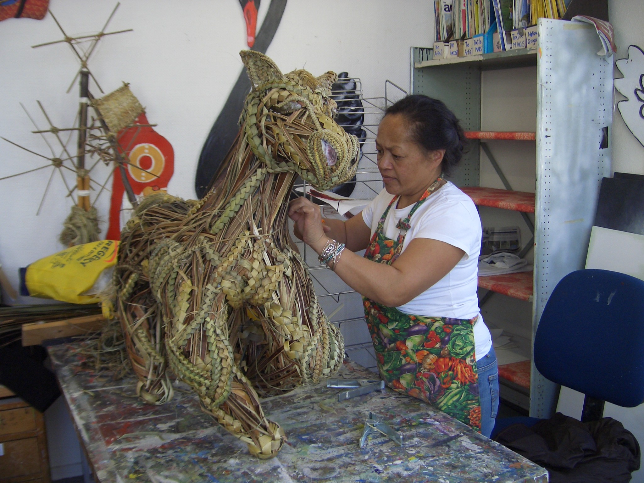 A Vincents Art Workshop artist at work