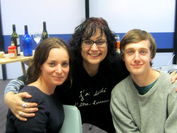 Abbie Twiss, centre, with Jodie Hillock and Leon Wadham in TRIBES