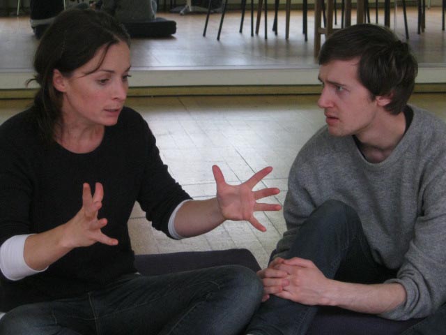 Jodie Hillock and Leon Wadham in "TRIBES"