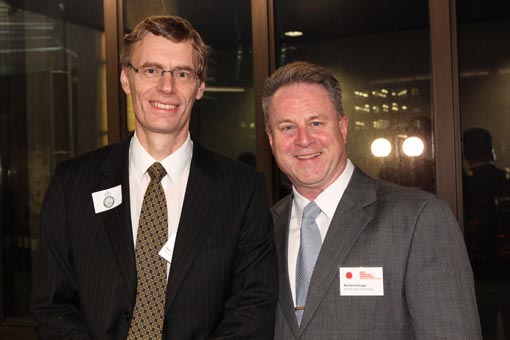 Mark Hutton, left, and Richard Benge, Arts Access Aotearoa at the Big 'A' Awards 2012