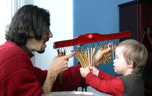 A child and music therapist Yair Katz