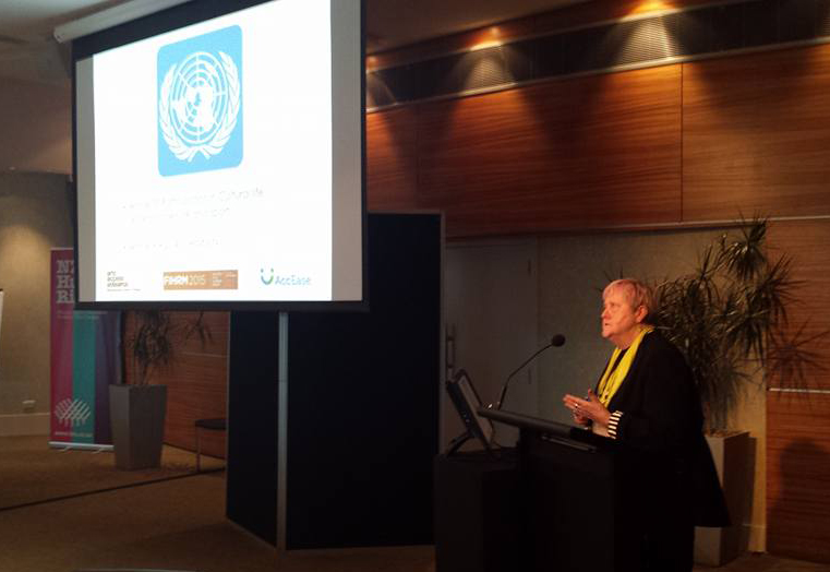 Robyn Hunt at the International Federation of Humang Rights Museums workshop held at Te Papa