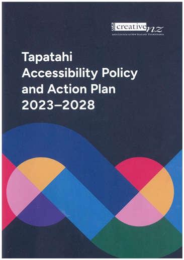 The cover of Tapatahi Accessibility Policy and Action Plan 2023 – 2028