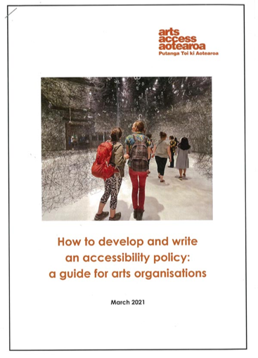 Cover of 'How to develop and write and accessibility policy' guide