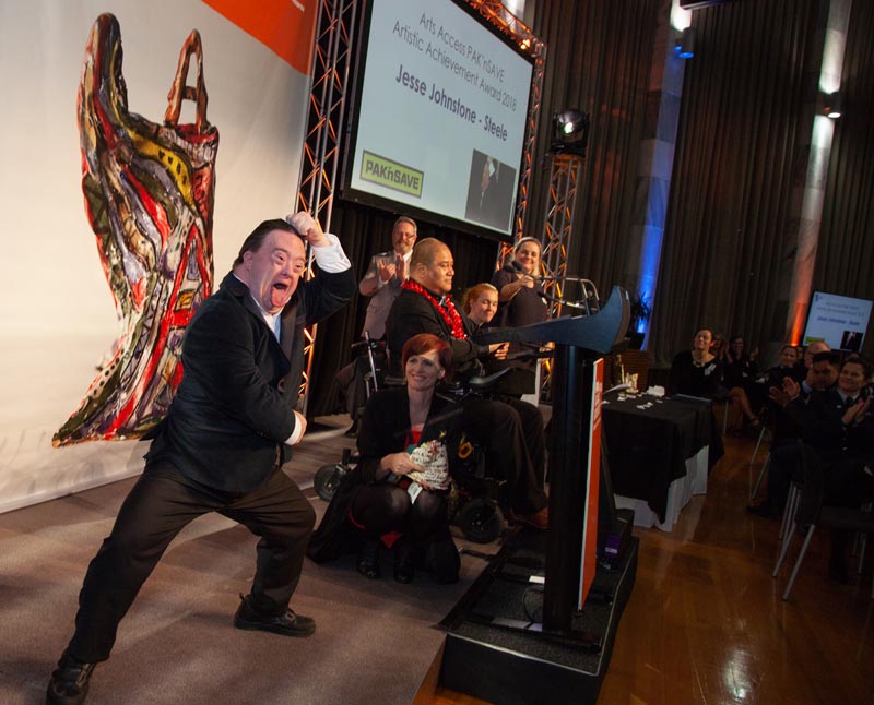 Dancer Jesse Johnstone-Steele performing at the 2018 Arts Access Awards.