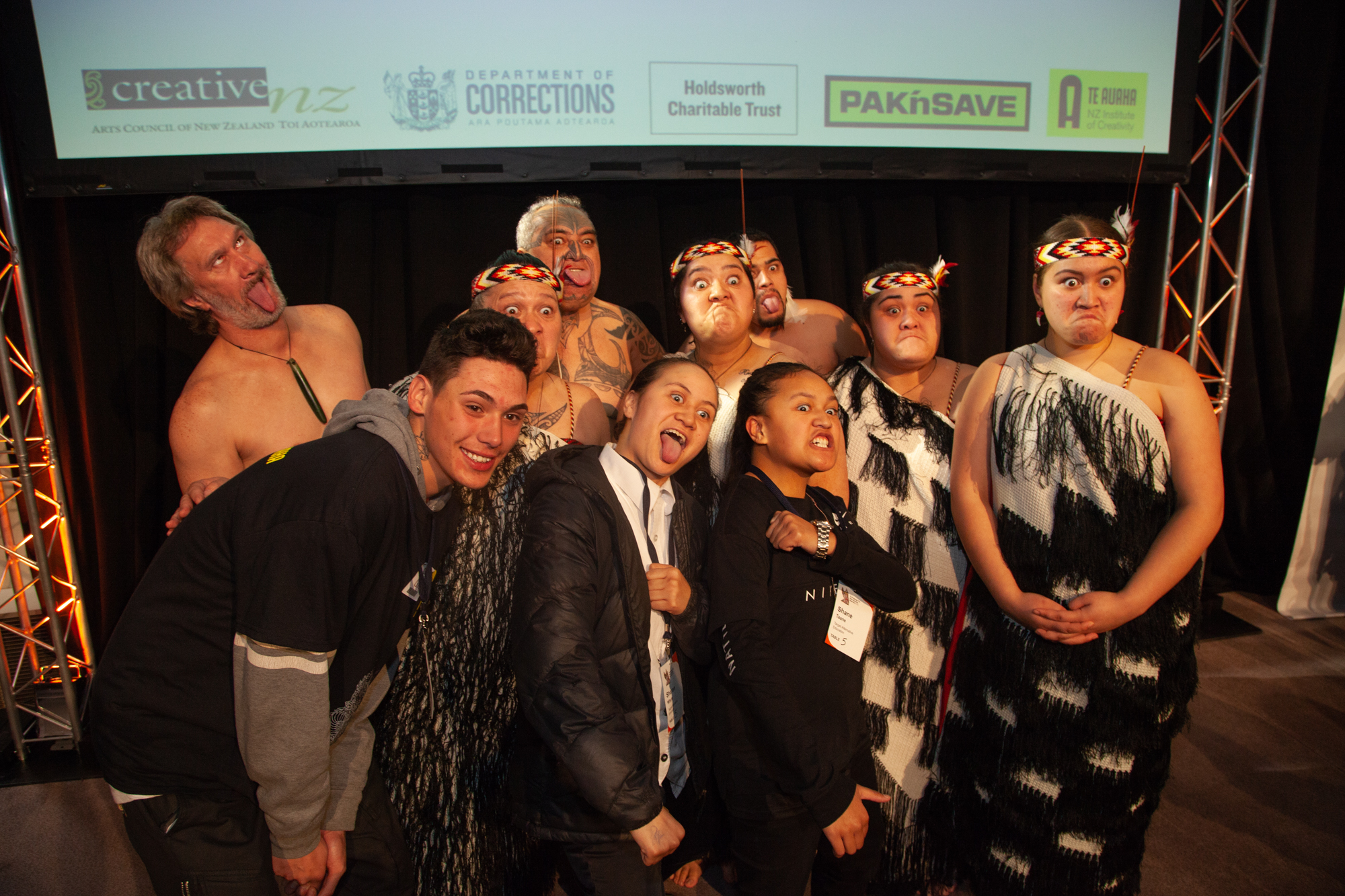 Members of Humans of Hendo pose together after receiving a special mention at the 2018 awards.