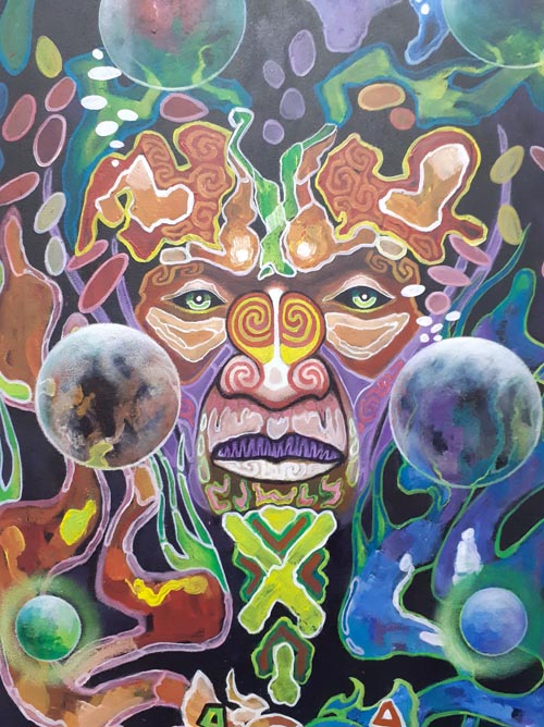 A painting created by a member of the Redemption Performing Arts whānau.