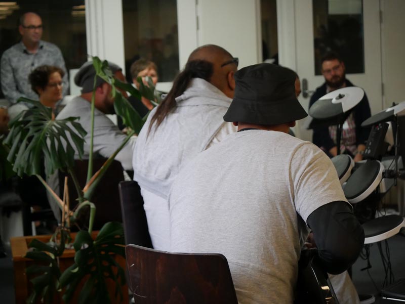 Participants take part in the Christchurch Symphony Orchestra’s Platform Programme at Christchurch Men’s Prison.