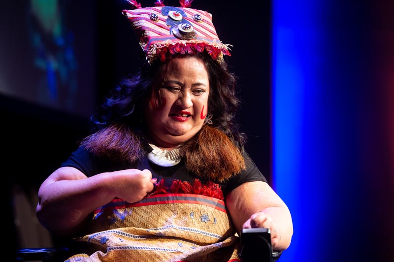 Lusi Faiva performing Taupou at Te Putanga Toi Arts Access Awards 2021 Lusi Faiva performing Taupou at Te Putanga Toi Arts Access Awards 2021