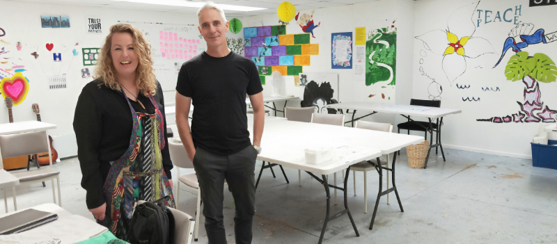 Lis Rate-Smith and Geoff Howard at Art-East.