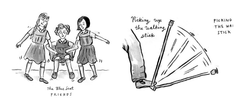 Illustrations by Sarah Laing in The Walking Stick Tree