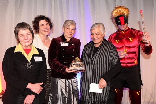 The Hon Tariana Turia presents the Big 'A' Creative Space Award to Vincents Art Workshop