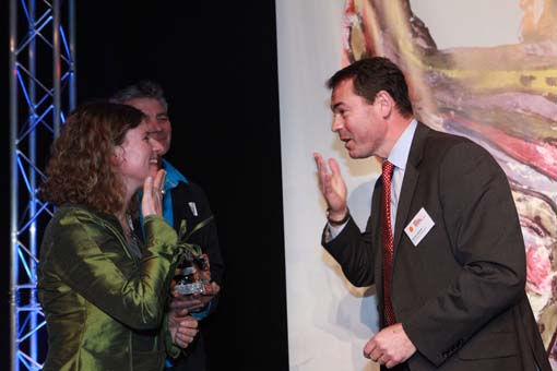 Rachel Coppage, Erwin van Asbeck and Olivier Lacoua at the Big 'A' Awards 2013