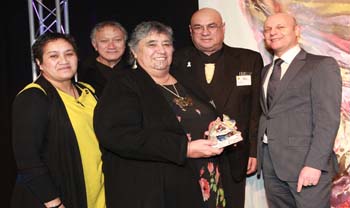 Facilitators of the Waihopai Tikanga programme at the Big 'A' Awards 2013