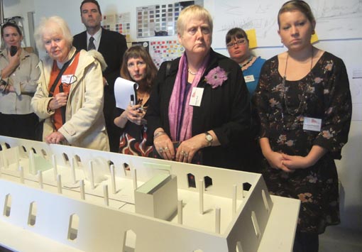 Forum participants listen to plans for the museum redevelopment