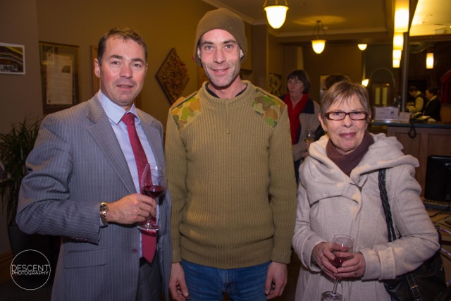 Olivier Lacoua, Fraser Hoffe and his mother, Cathy Irvine  Photo: Matt Silcock, Descent Photography