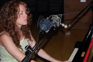 Caitlin Smith in the studio