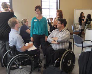 From left: Kendall Akhurst, Kirsten Kelly and Stew Sexton at an Arts For All Wellington Network forum