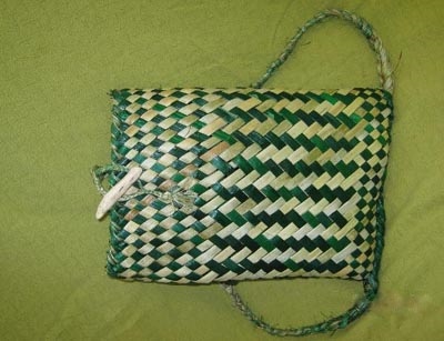 A kete woven by prisoners in the Maori Focus Unit, Hawke's Bay Prison