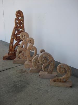 Carvings by a prisoner at Northland Region Corrections Facility