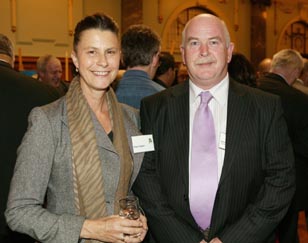 Robyn Hughes with Mark Lynds, 2009 recipient of the Big 'A' Prison Arts Leadership Award