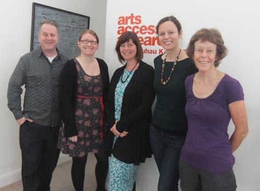 The Arts Access Aotearoa team: Richard Benge, Gemma Williamson, Claire Noble and Iona McNaughton